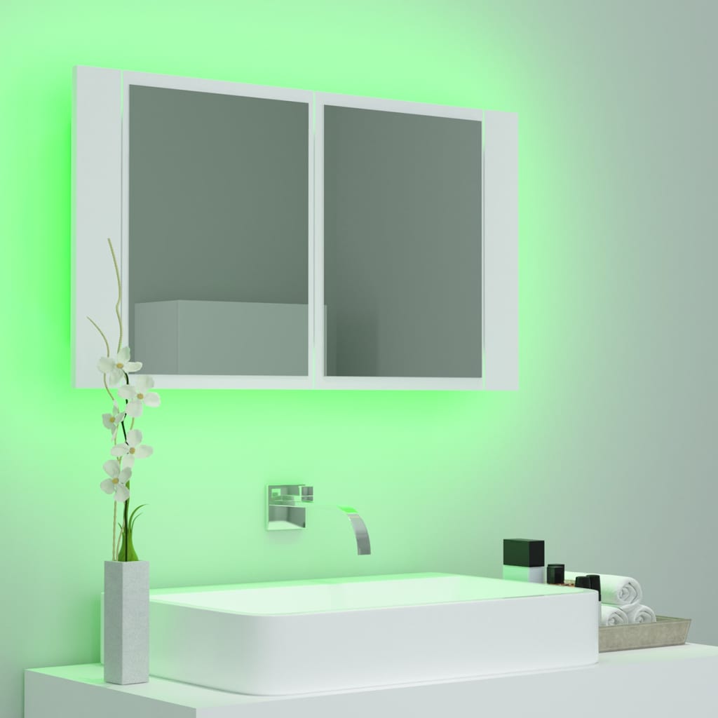 Led Bathroom Mirror Cabinet Concrete Gray Grey 804960