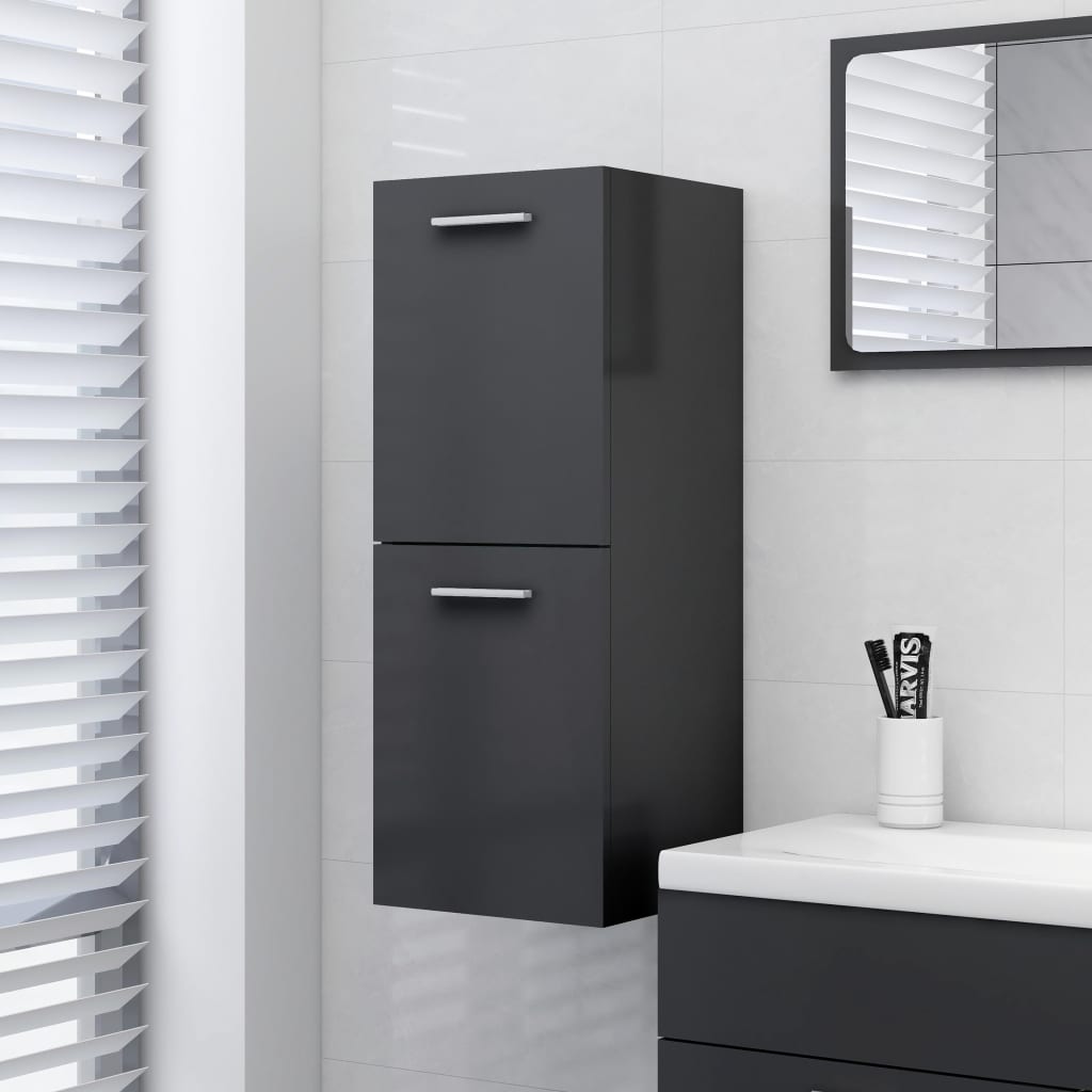 Bathroom Cabinet Gray Grey 804990