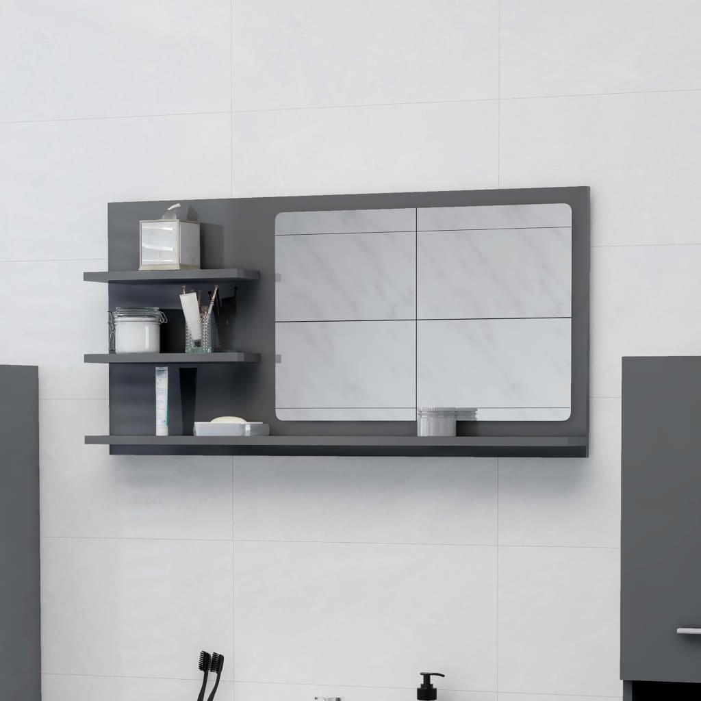 Bathroom Mirror And Sonoma Oak White 805020