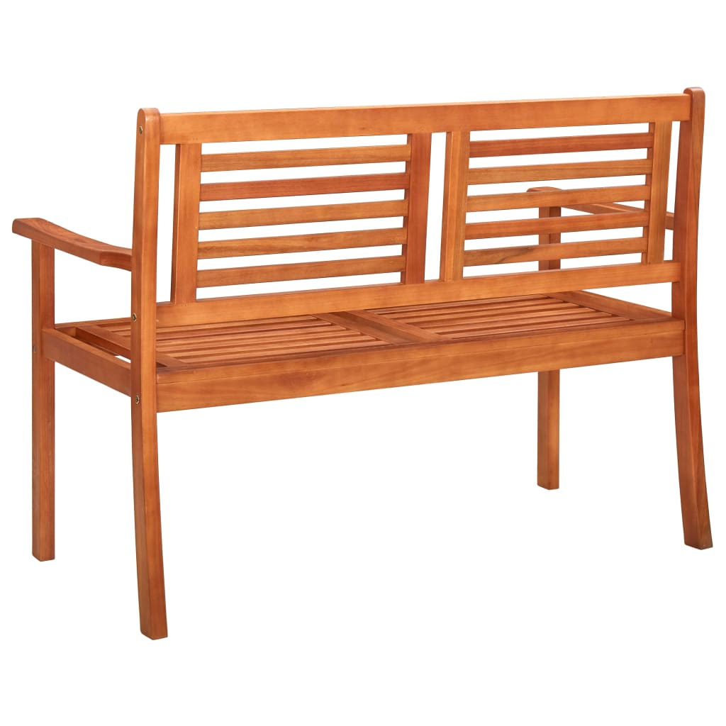 Seater Patio Bench With Cushion Solid Eucalyptus Woo 3060984