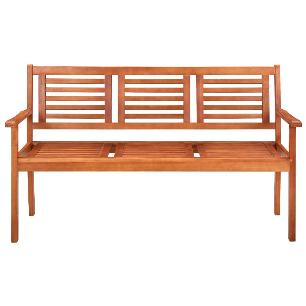 Seater Patio Bench With Cushion Solid Eucalyptus Woo 3061011