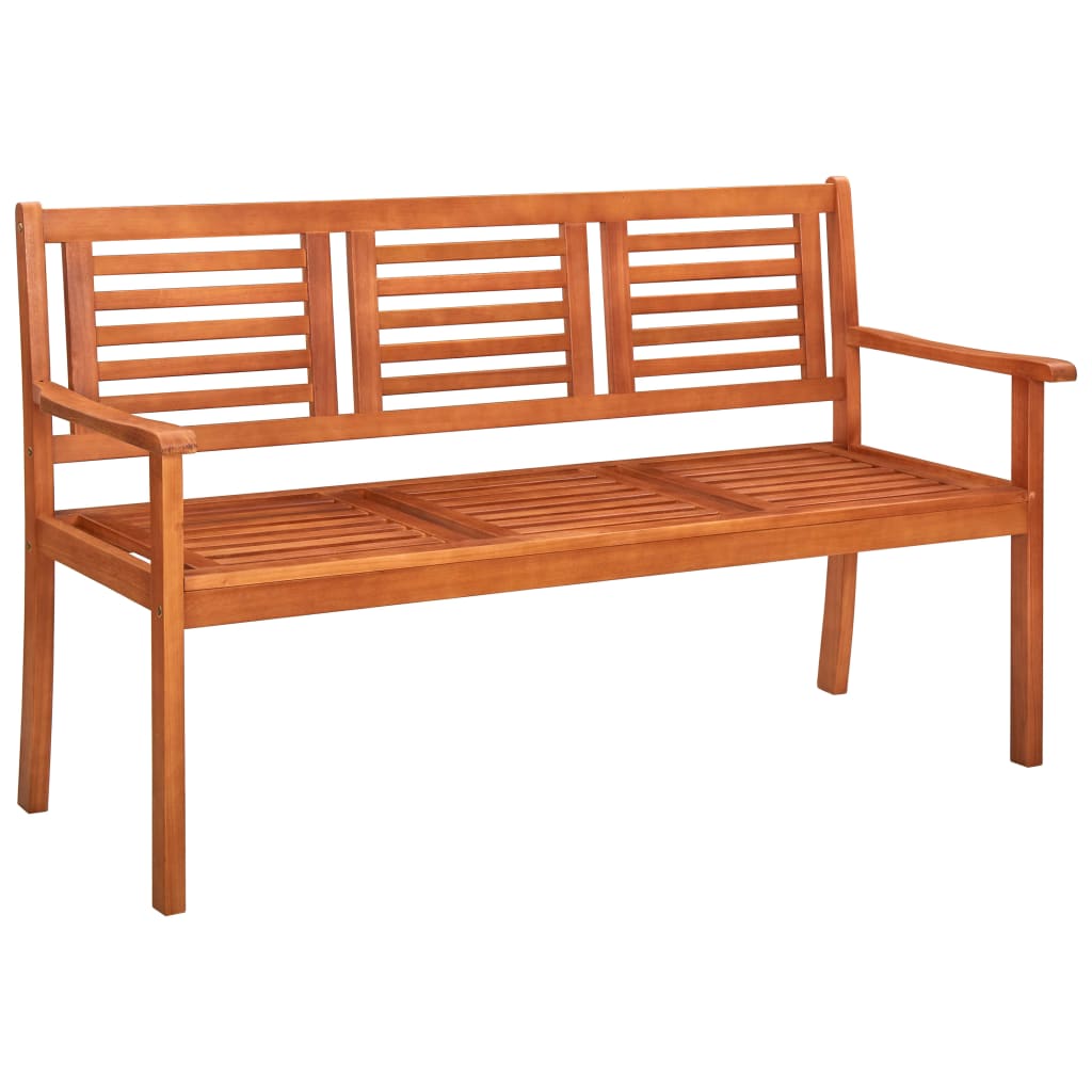 Seater Patio Bench With Cushion Solid Eucalyptus Woo 3061020