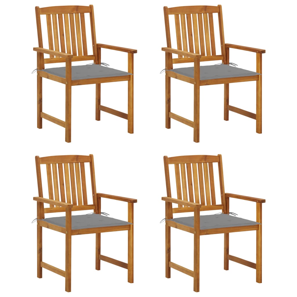 Directors Chairs With Cushions Solid Acacia Wood Bro 3061170