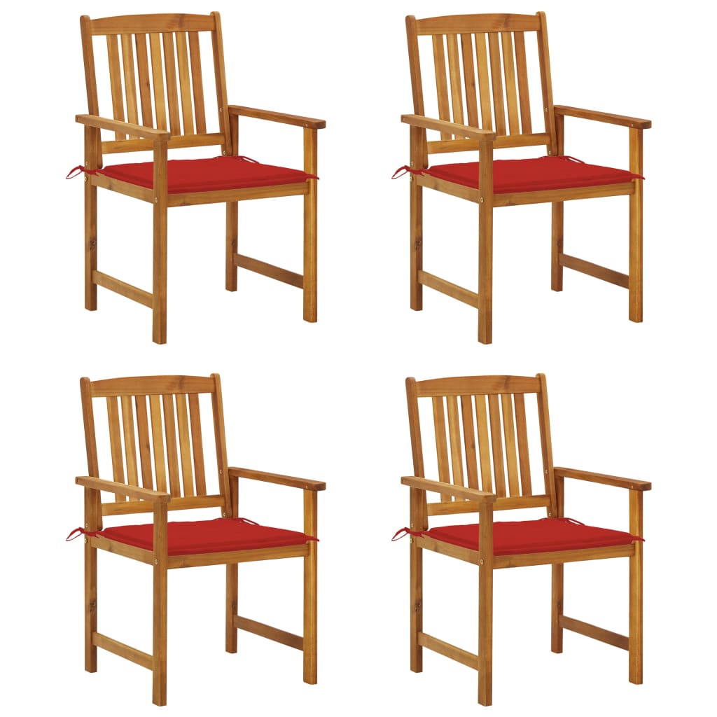 Directors Chairs With Cushions Solid Acacia Wood Bro 3061180