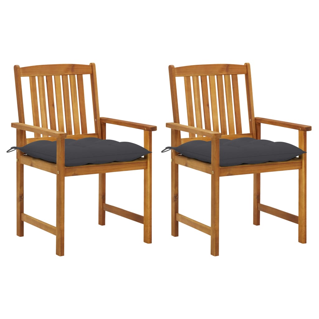 Directors Chairs With Cushions Solid Acacia Wood Bro 3061197
