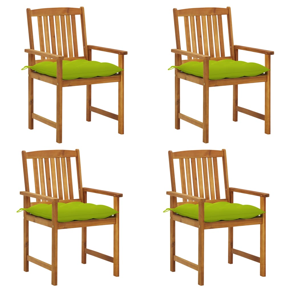 Directors Chairs With Cushions Solid Acacia Wood Bro 3061220