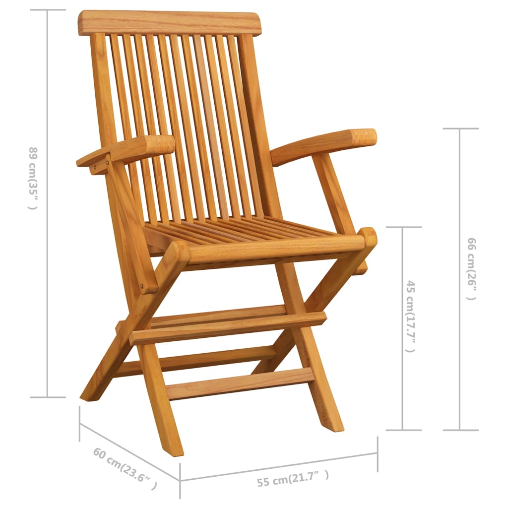 Patio Chairs With Cushions Solid Teak Wood Taupe 3062522