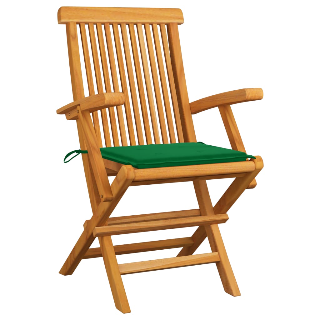 Patio Chairs With Bright Cushions Solid Teak Wood Gr 3062540