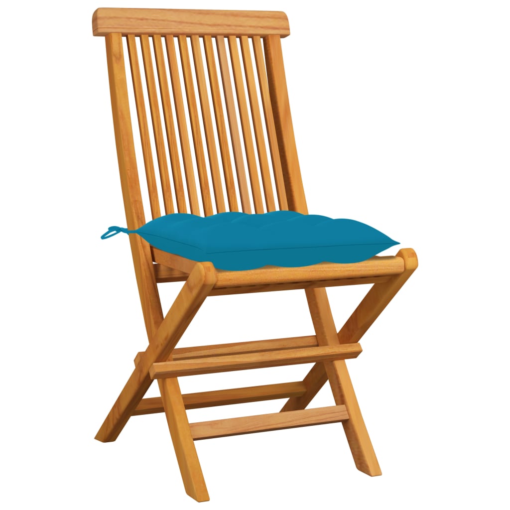 Patio Chairs With Cushions Solid Teak Wood Anthracit 3062583