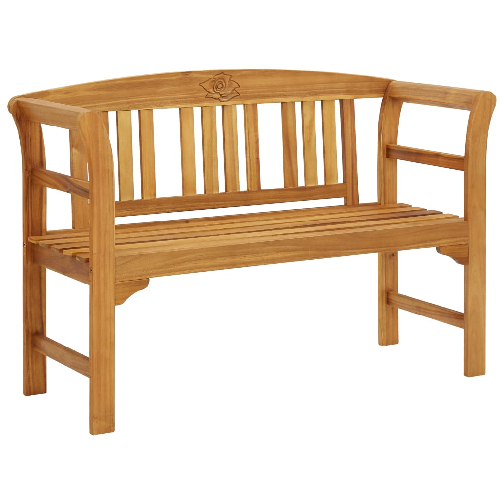 Patio Bench With Cushion Solid Acacia Wood Brown 3064300