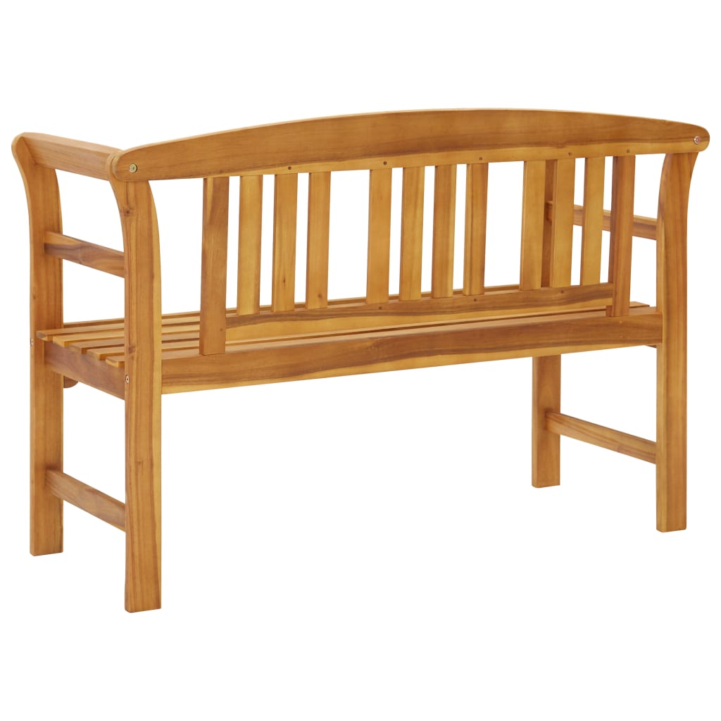 Patio Bench With Cushion Solid Acacia Wood Brown 3064310