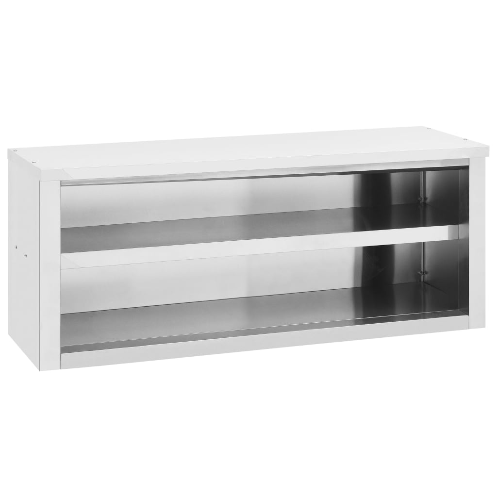 Kitchen Wall Cabinet Stainless Steel Silver 326150