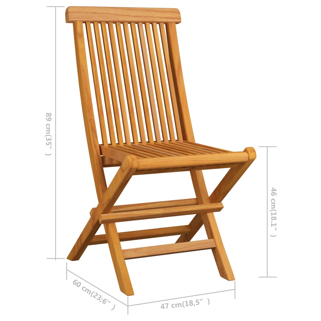 Patio Chairs With Cushions Solid Teak Wood Anthracit 3065590