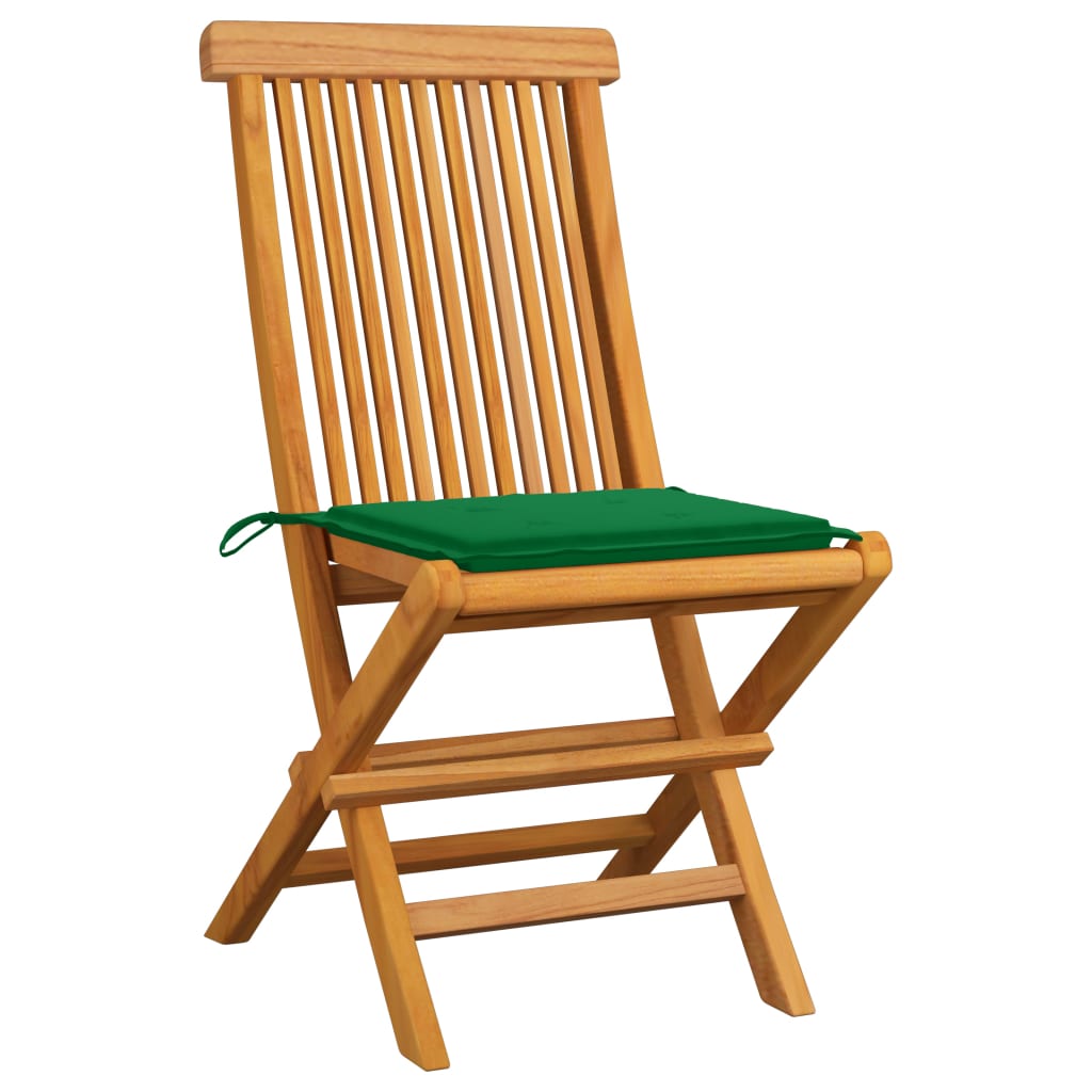 Patio Chairs With Cushions Solid Teak Wood Anthracit 3065590