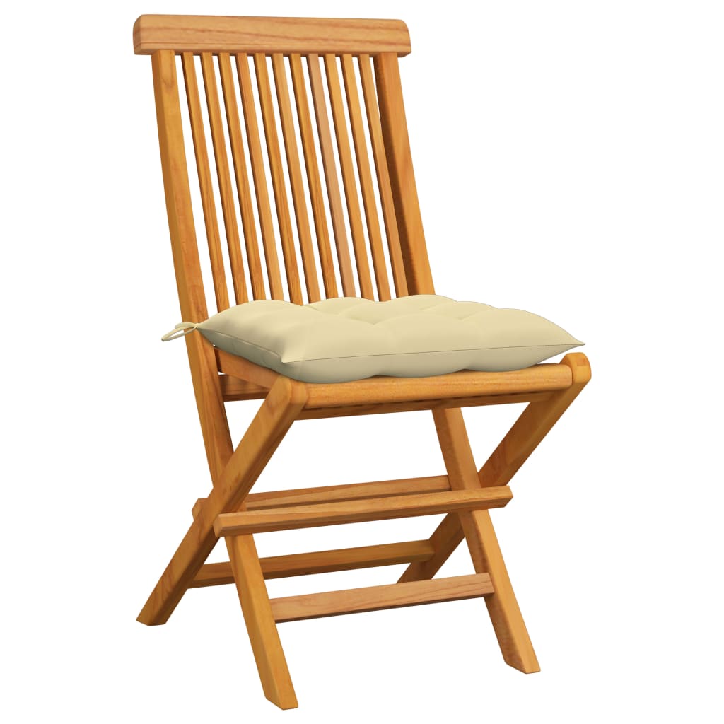 Patio Chairs With Cushions Solid Teak Wood Anthracit 3065605