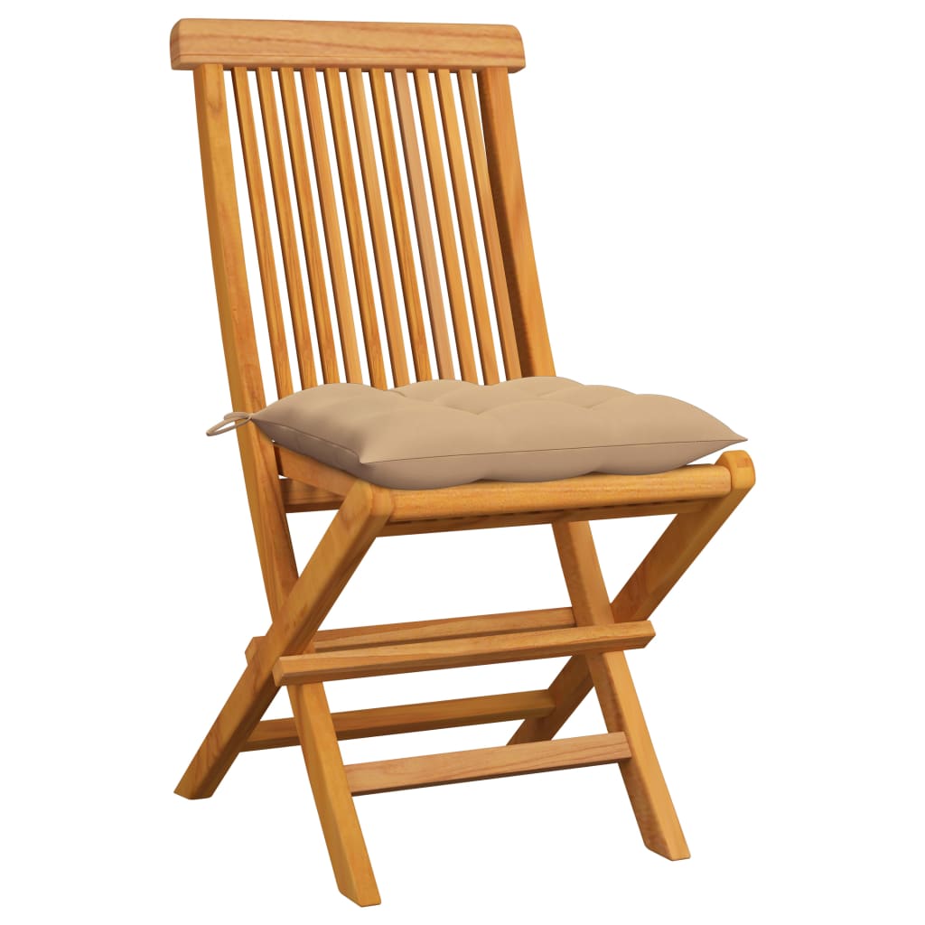 Patio Chairs With Cushions Solid Teak Wood Anthracit 3065605