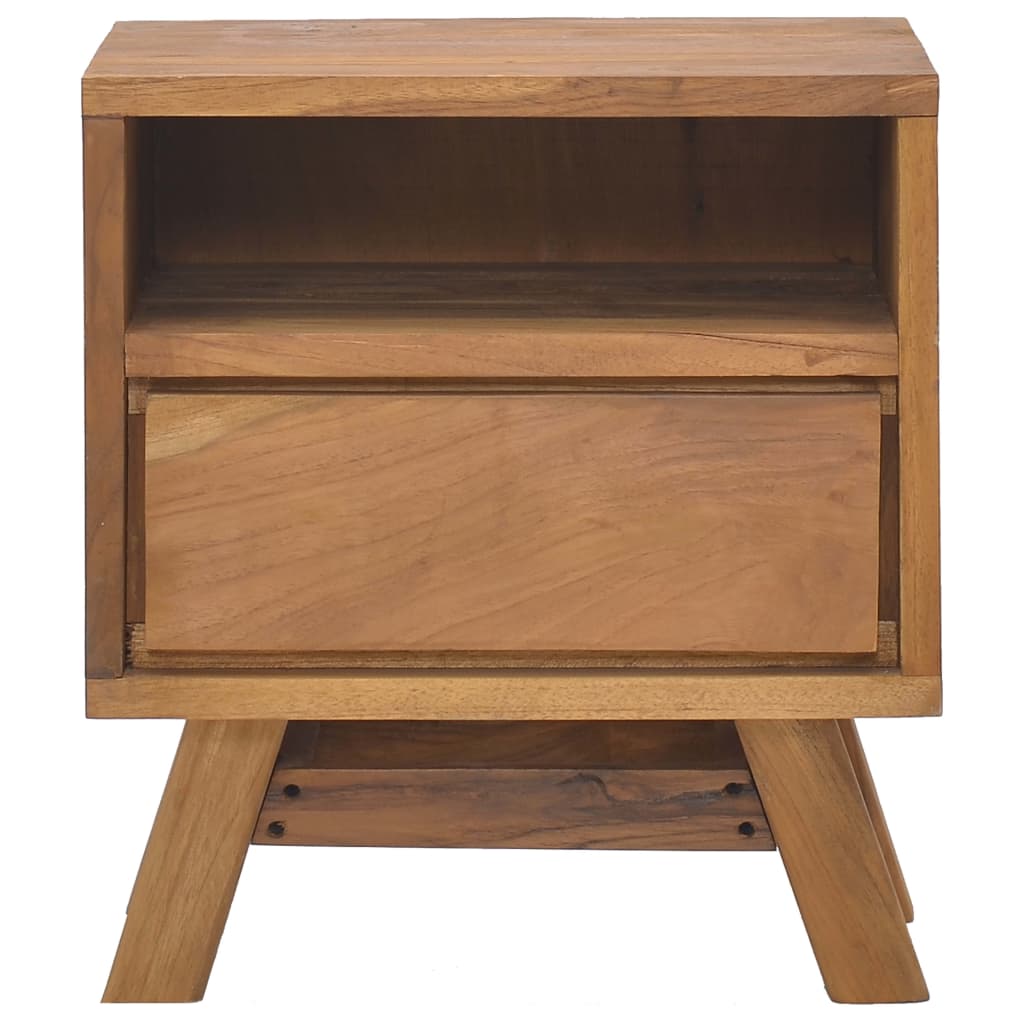 Bedside Cabinet Solid Teak Wood Brown 326121