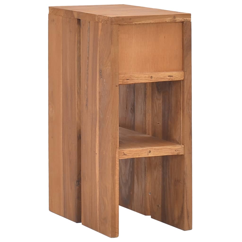 Bedside Cabinet Solid Teak Wood Brown 326121