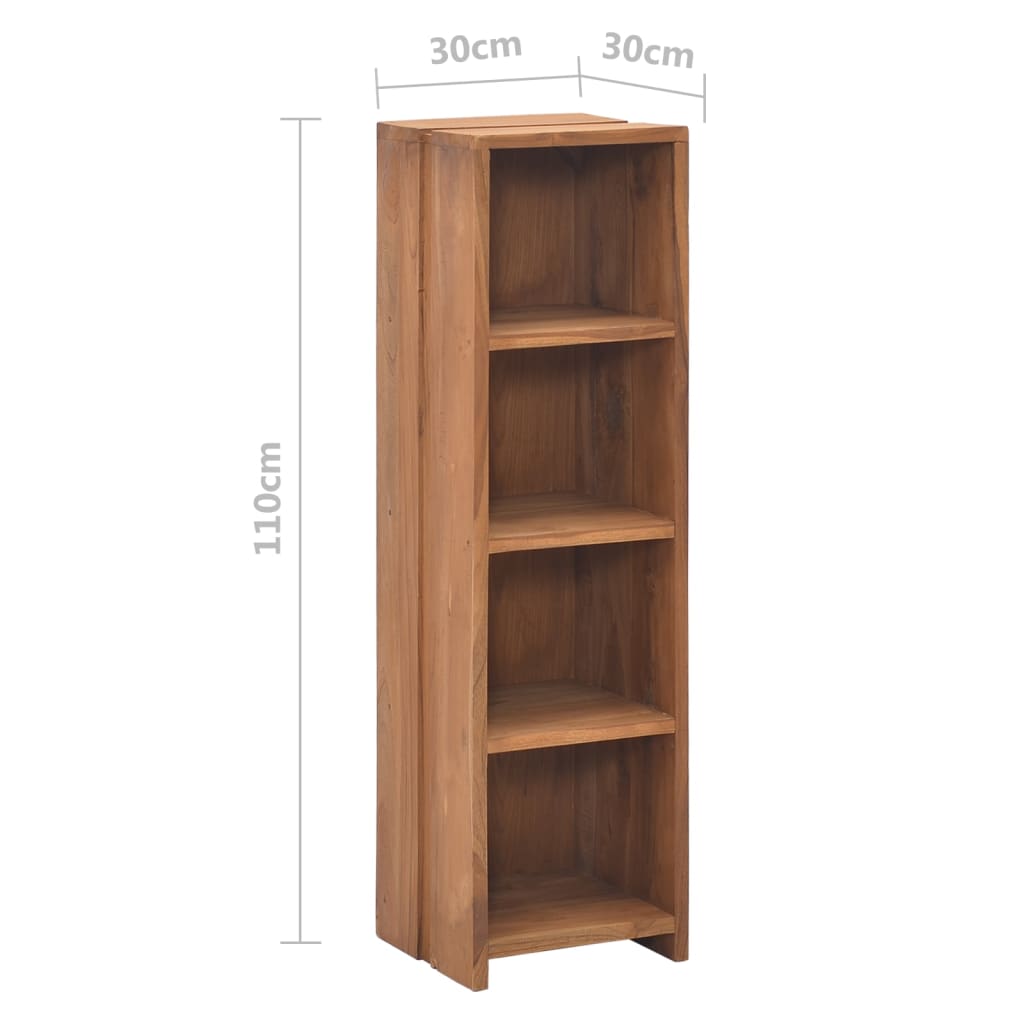 Bookshelf Solid Teak Wood Brown 326126