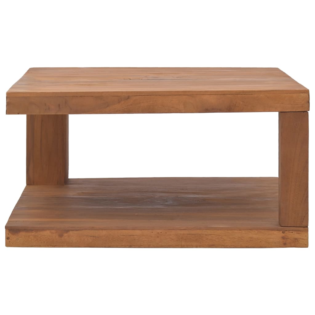 Coffee Table Solid Teak Wood Brown 326127