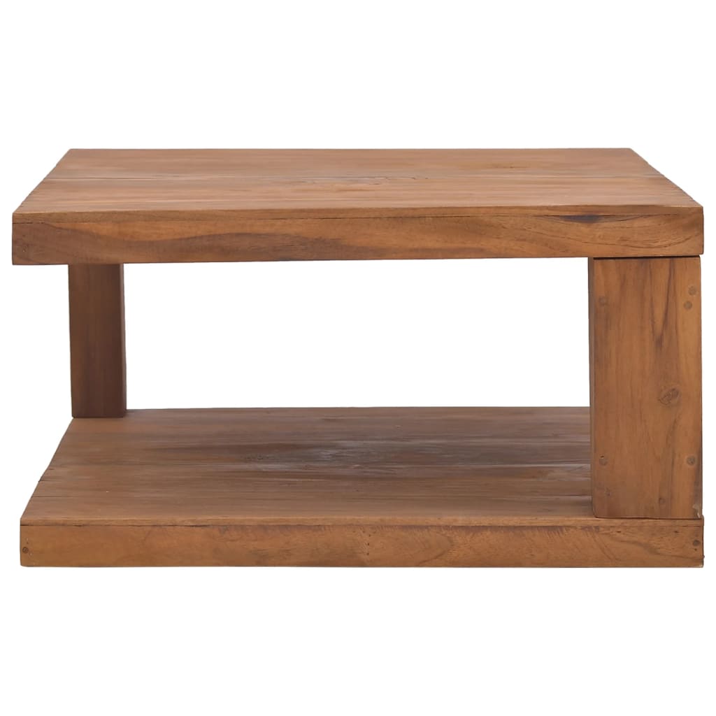 Coffee Table Solid Teak Wood Brown 326127