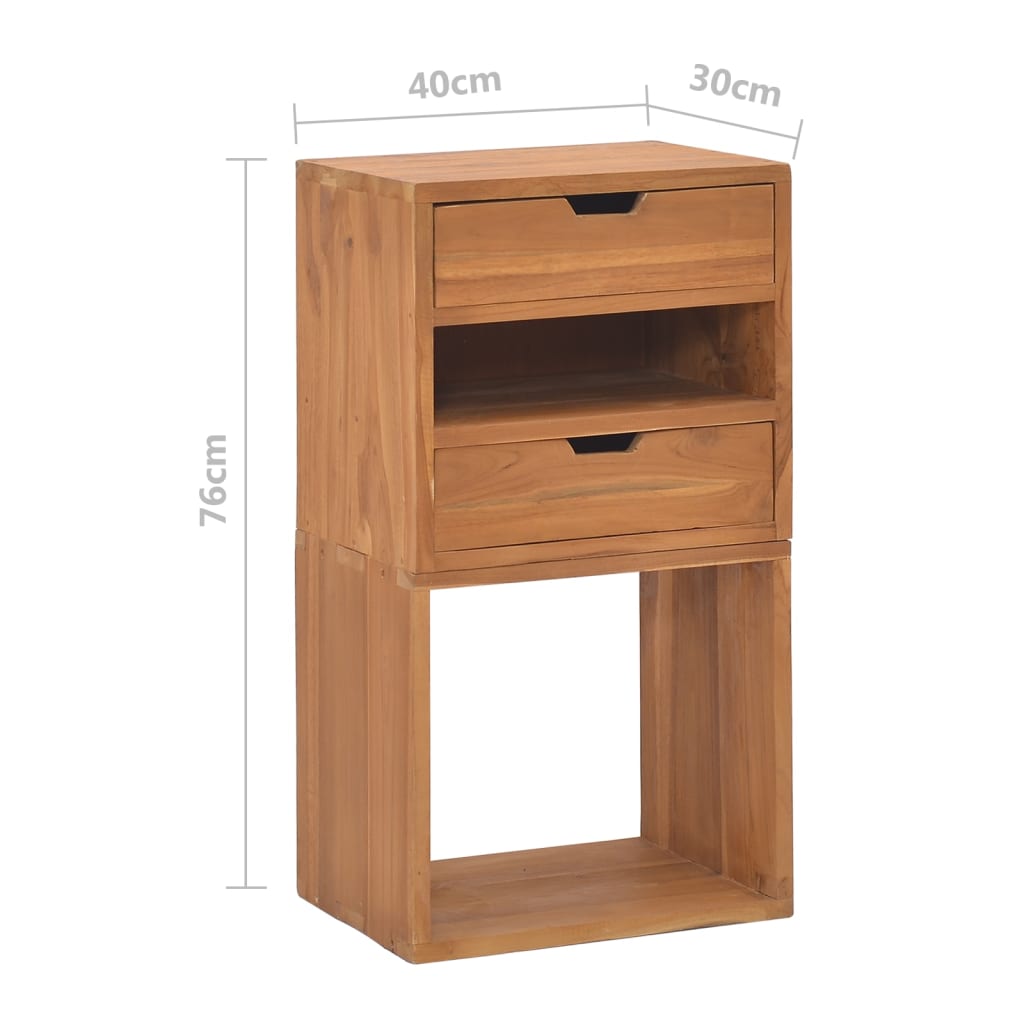 Storage Cabinet Solid Teak Wood Brown 326129
