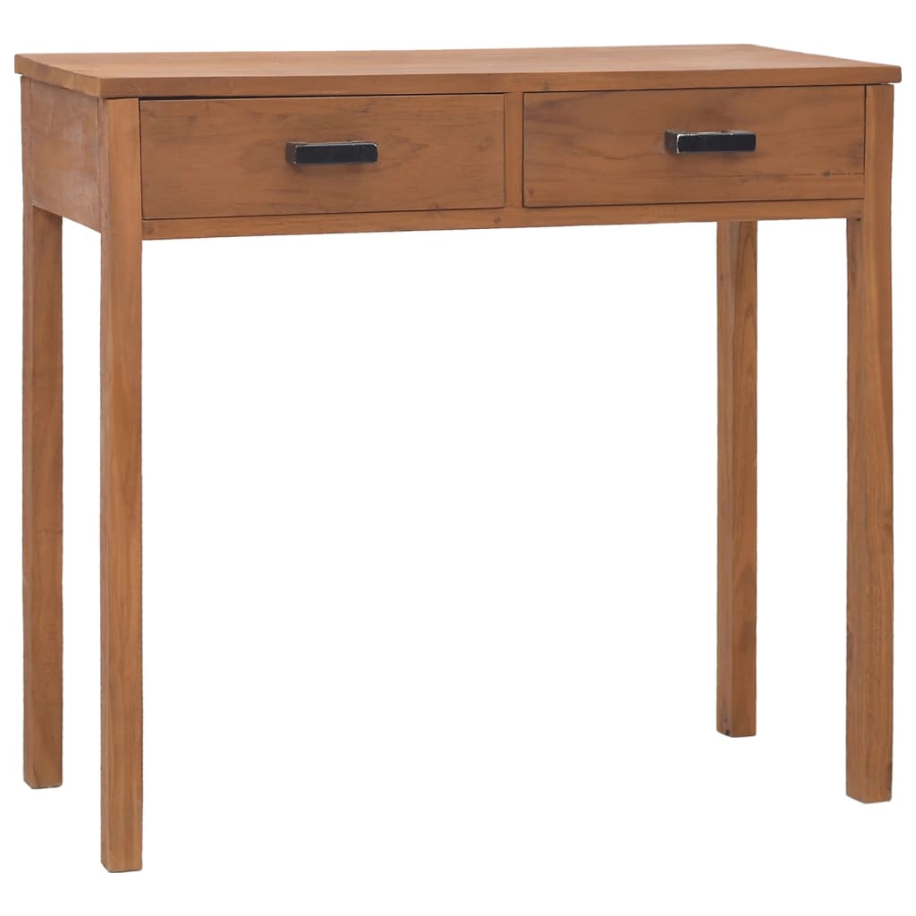 Office Desk Solid Teak Wood Brown 326133
