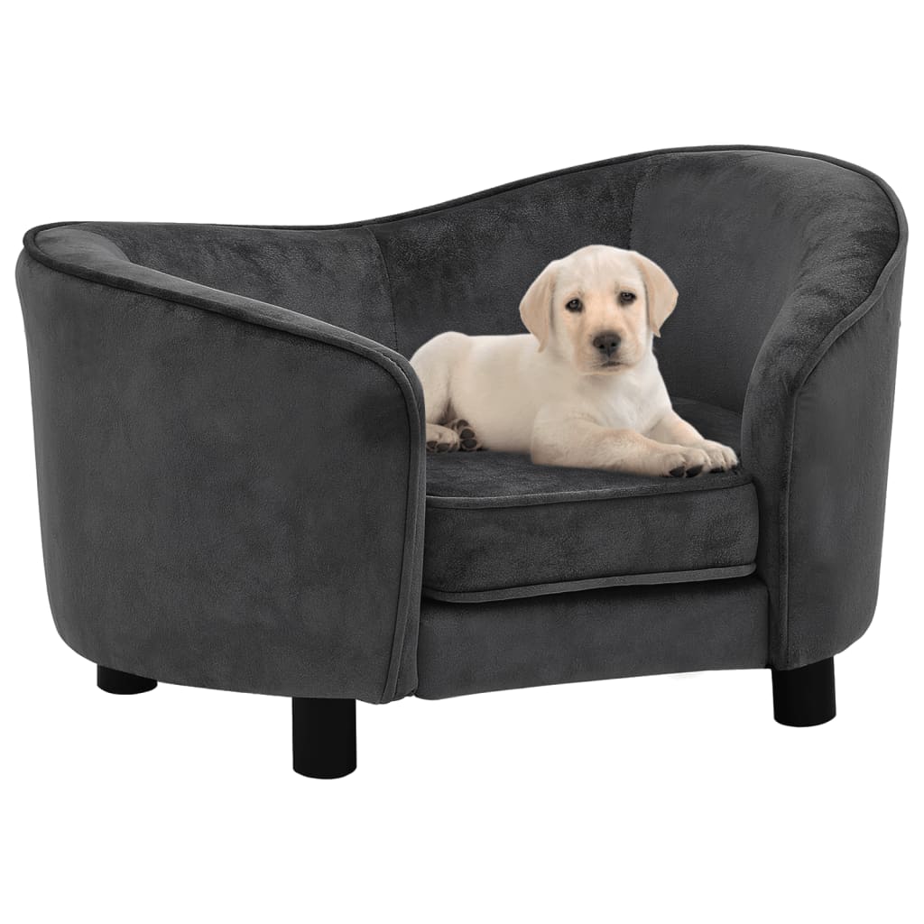 Dog Sofa Plush Black 171021