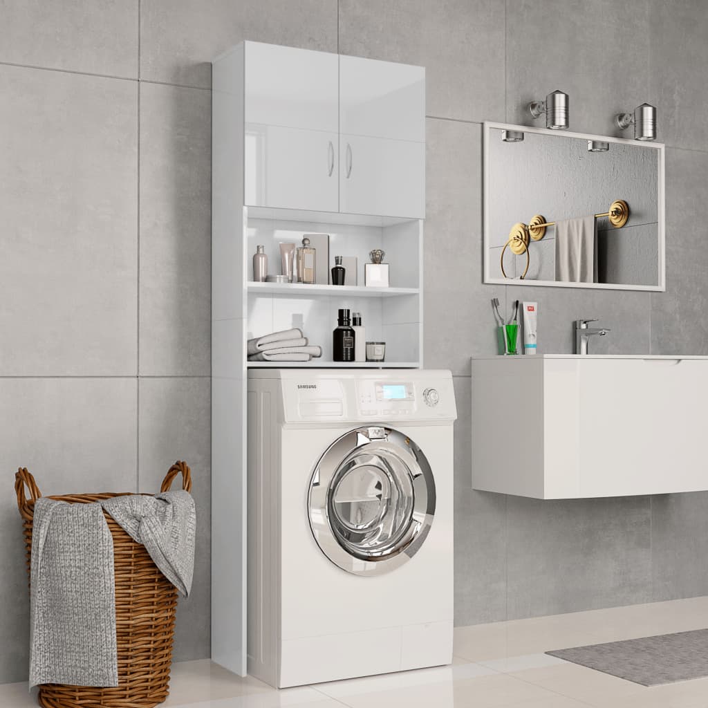 Washing Machine Cabinet high gloss white 805594