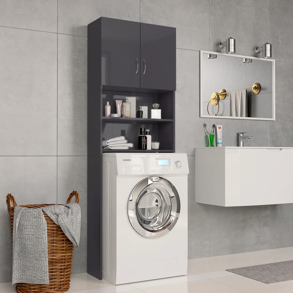 Washing Machine Cabinet high gloss white 805594