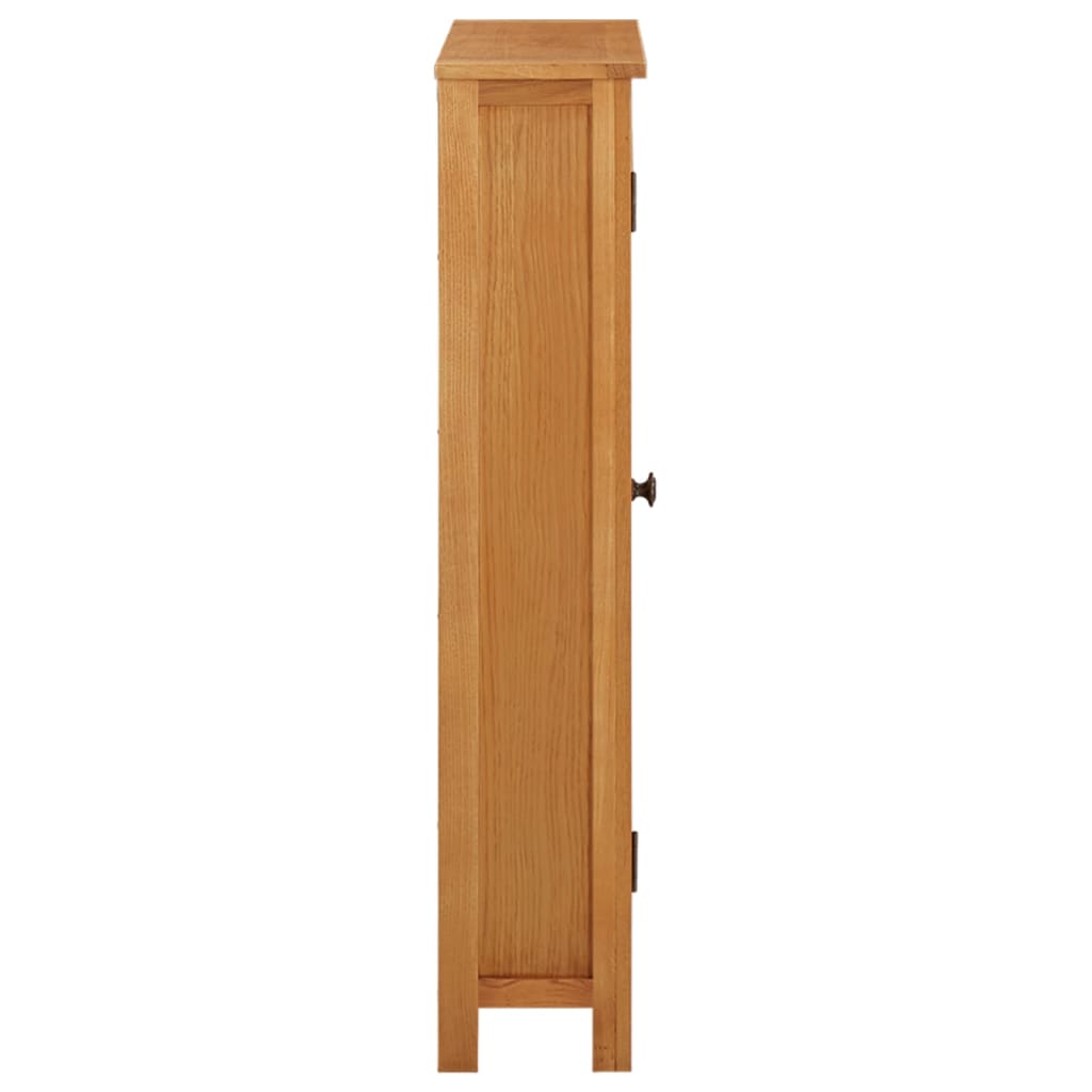 Storage Cabinet Solid Oak Wood Brown 329926
