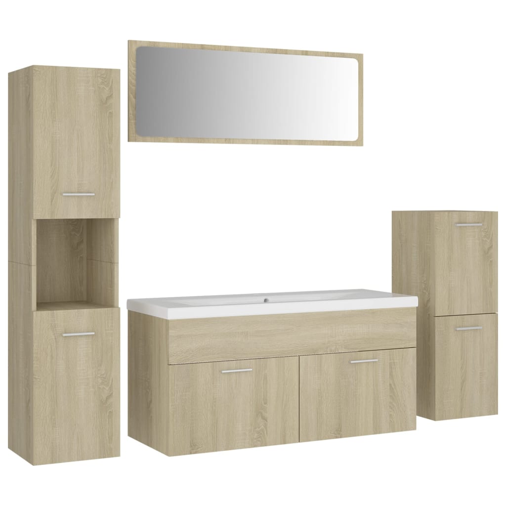 Bathroom Furniture Set Sonoma Oak Brown 3071120