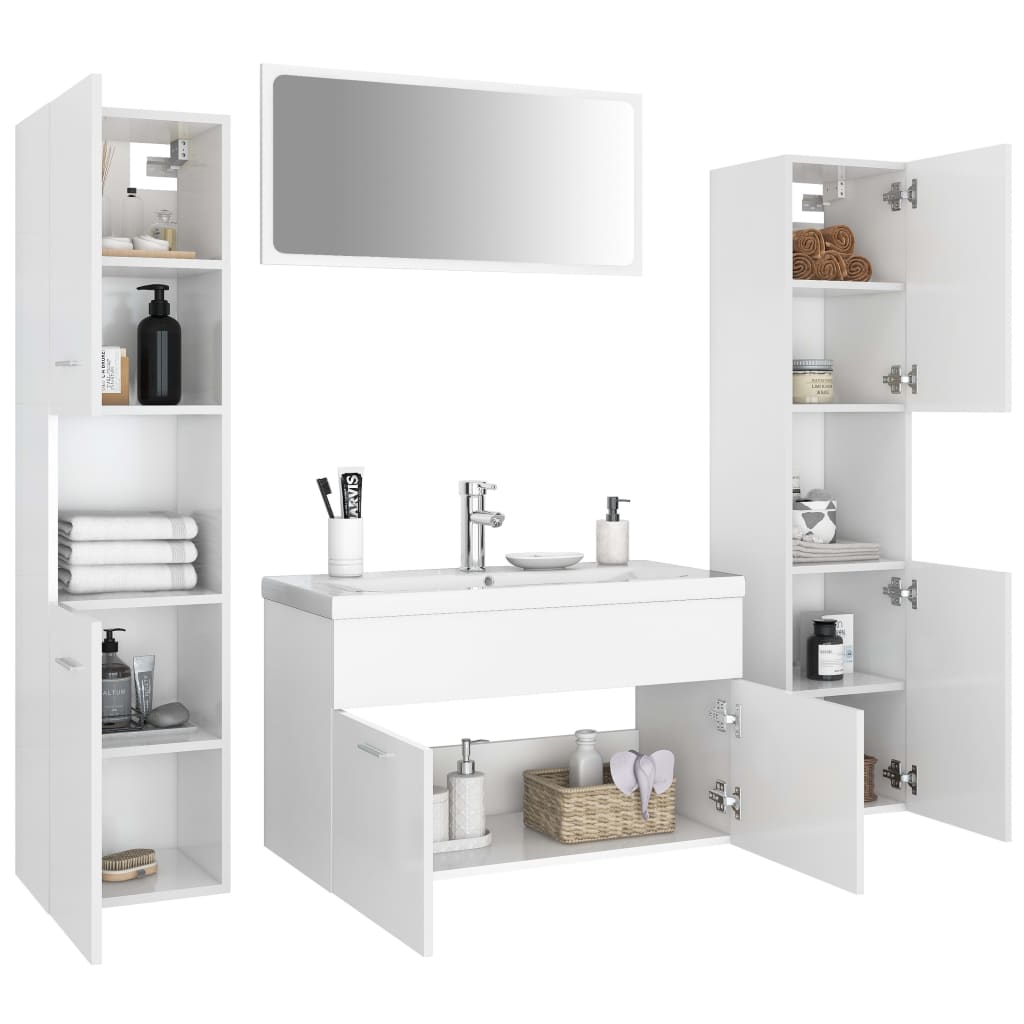 Bathroom Furniture Set And Sonoma Oak White 3071230