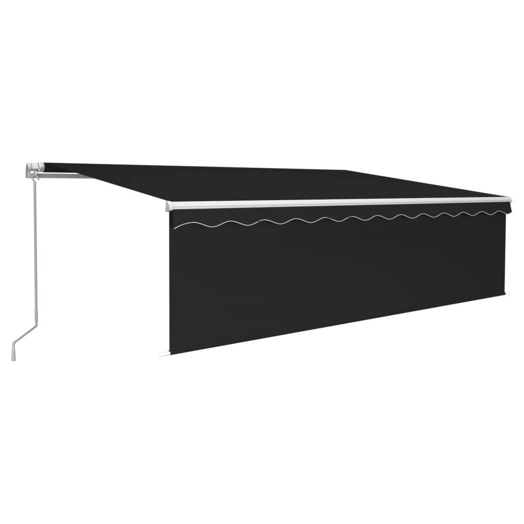 Manual Retractable Awning With Blind Anthracite 3069339