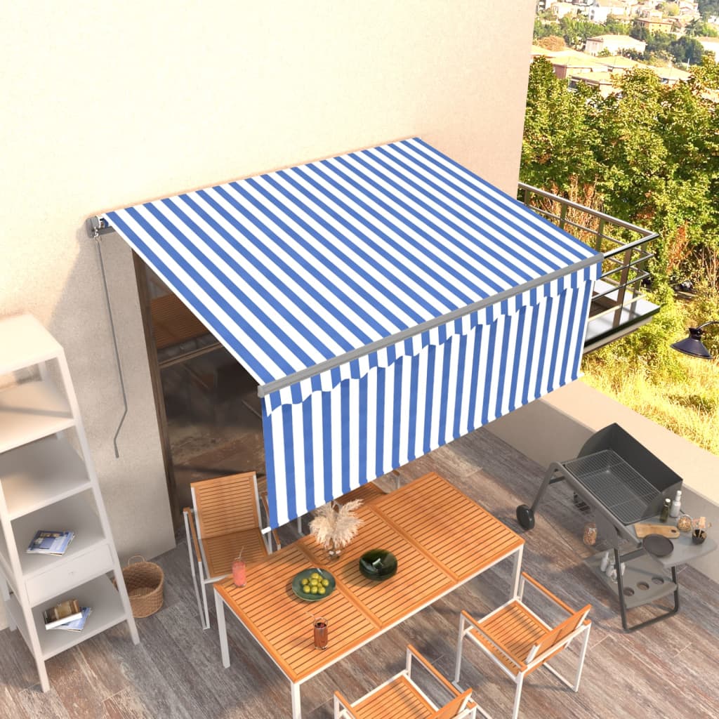 Manual Retractable Awning With Blind Anthracite 3069379