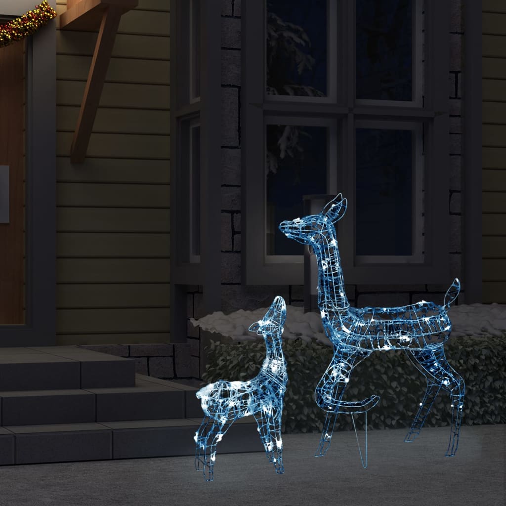 Acrylic Reindeer Family Christmas Decoration Led Col 329790