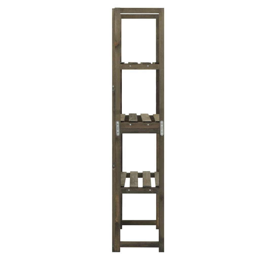 Trellis With Shelves Gray Solid Fir Wood Grey 316410