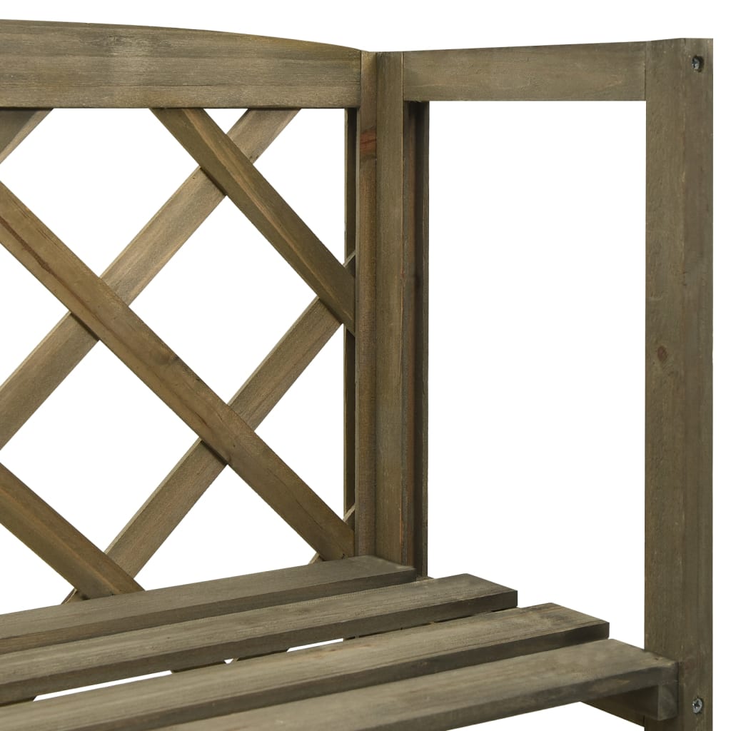 Trellis With Shelves Gray Solid Fir Wood Grey 316410