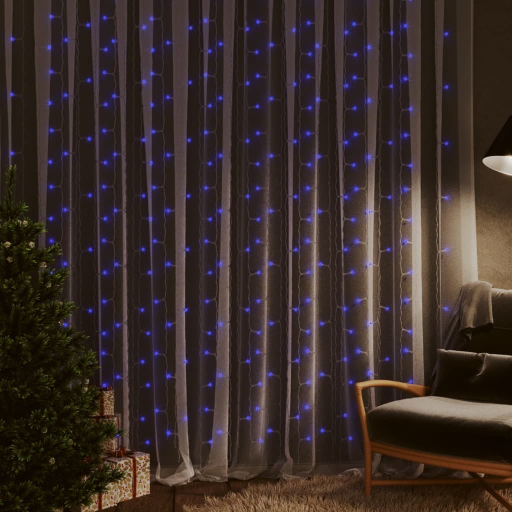 Led Curtain Fairy Lights Led Function Blue 328930