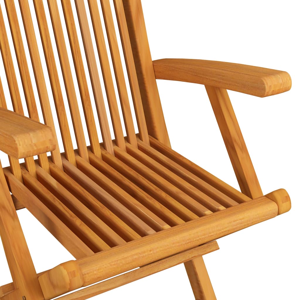 Patio Chairs With Gray Cushions Solid Teak Wood Brow 3072890