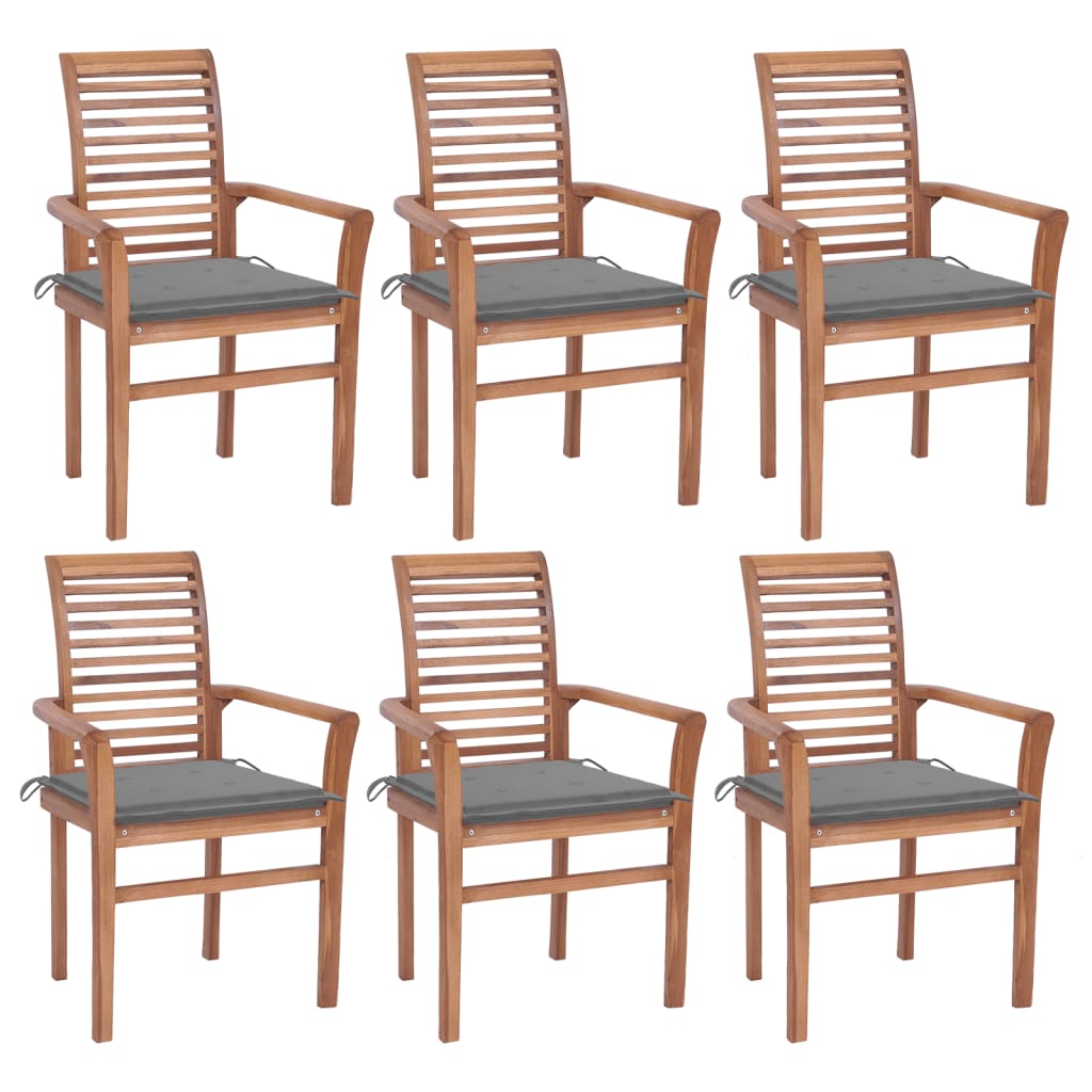 Patio Chairs With Taupe Cushions Solid Teak Wood Bro 3072940