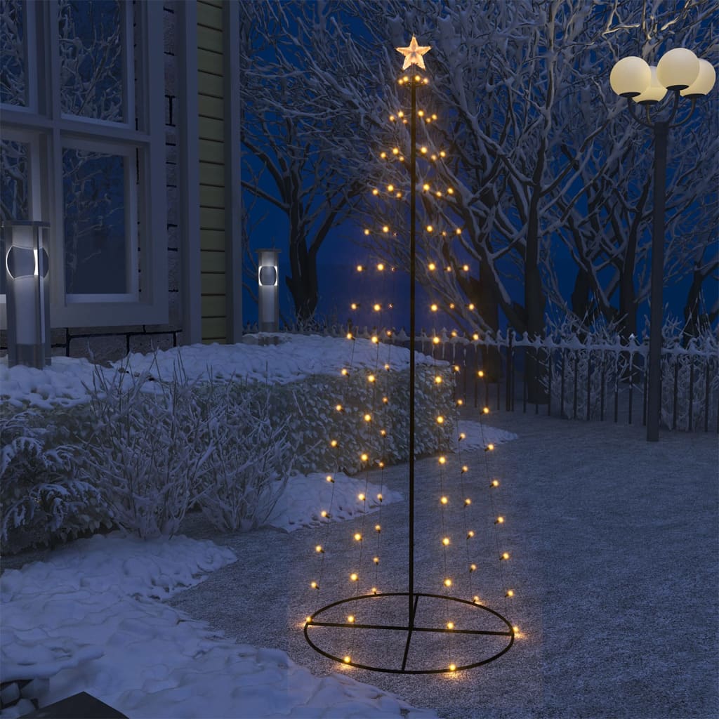 Christmas Cone Tree Warm Leds Decoration White 328696