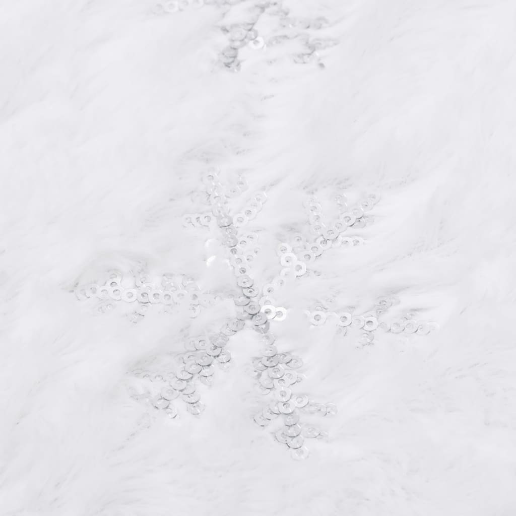 Christmas Tree Skirt Faux Fur White 330270