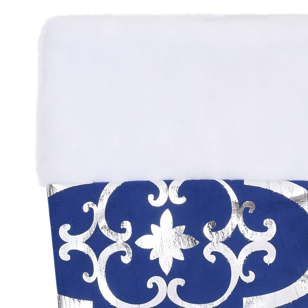Luxury Christmas Tree Skirt With Sock Fabric Blue 330280