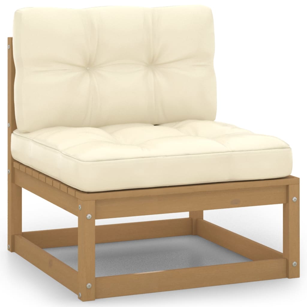 Seater Patio Sofa With Cushions Solid Pine White 3076390