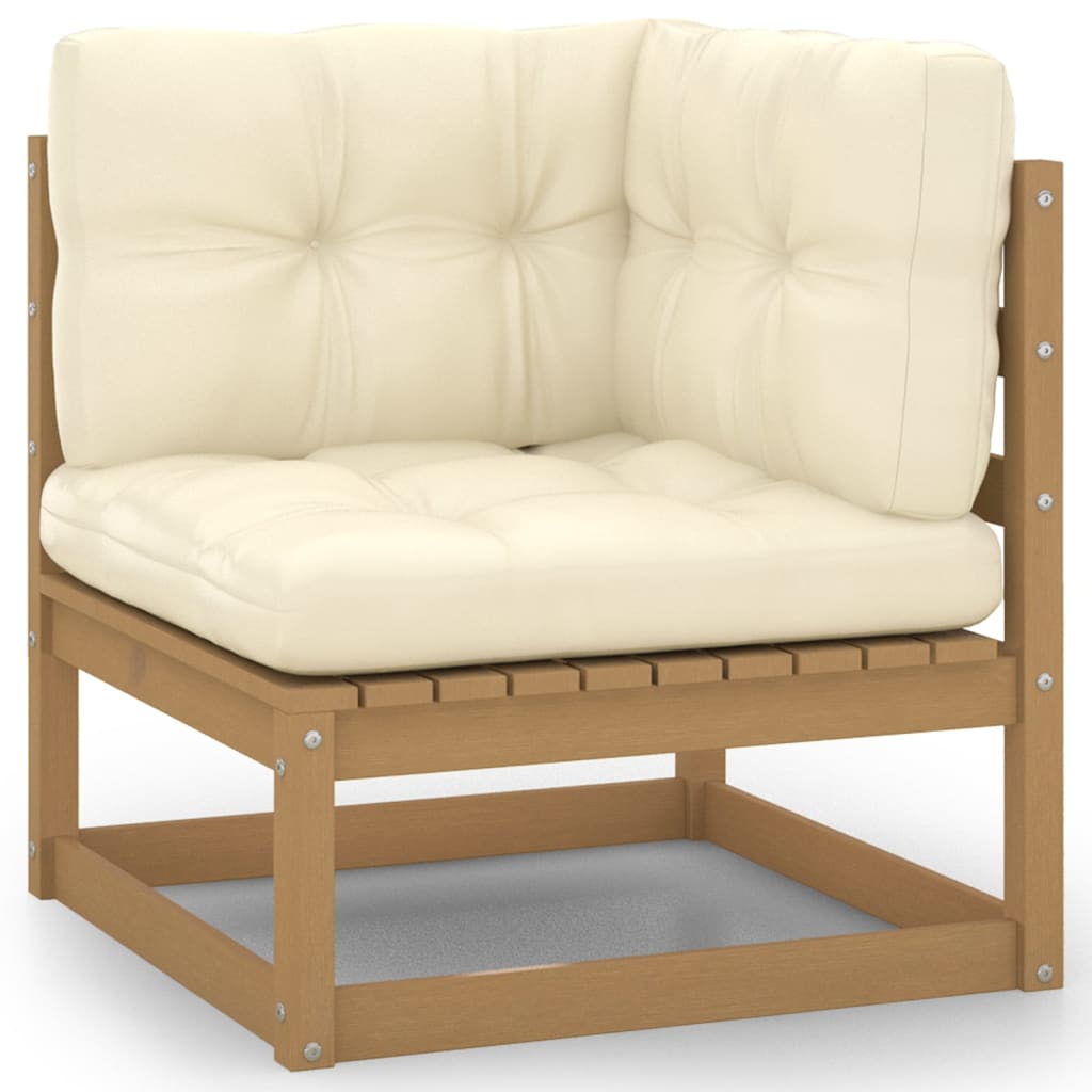 Seater Patio Sofa With Cushions Solid Pine White 3076410