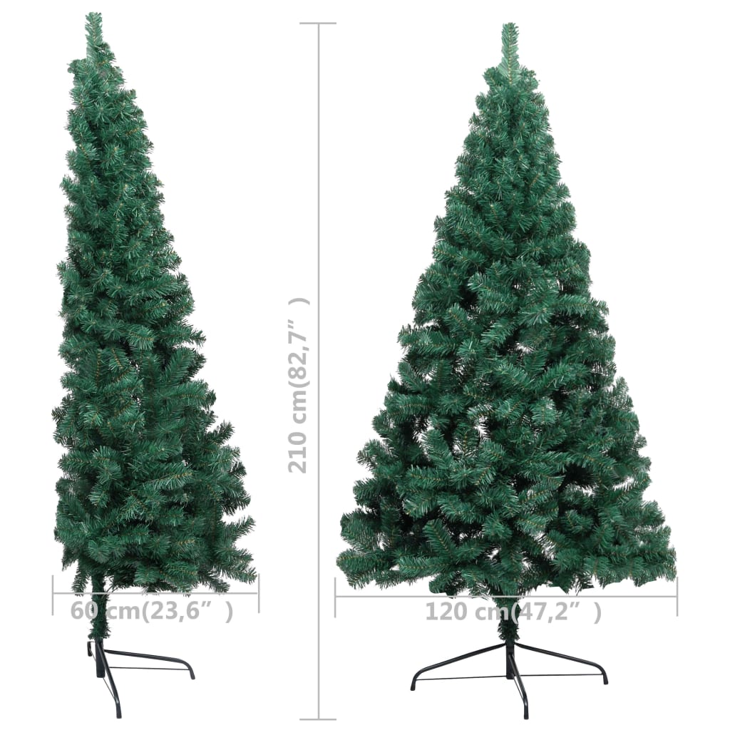 Artificial Half Christmas Tree With Led Stand Pvc Gr 3077391