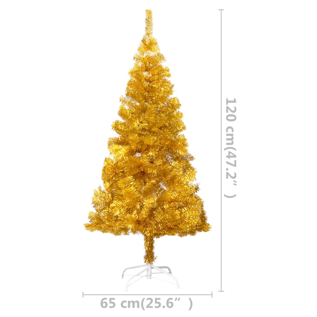 Artificial Christmas Tree With Leds Stand Pet Gold 3077431