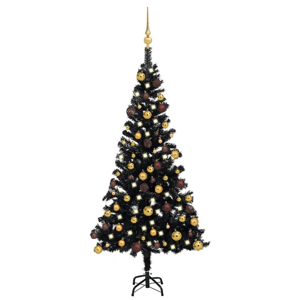 Artificial Christmas Tree With Leds Ball Set Pink Pv 3077500
