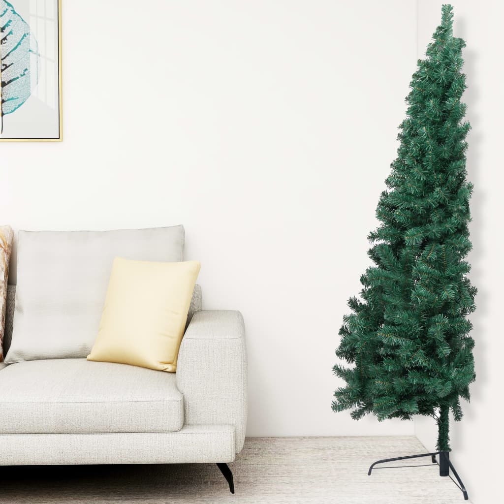 Artificial Half Christmas Tree With Leds Ball Set Gr 3077650